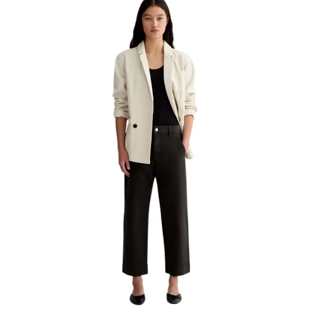 Everlane The Utility Straight-Leg Pant Black Cotton Blend Size 2 Inseam: 24.5in